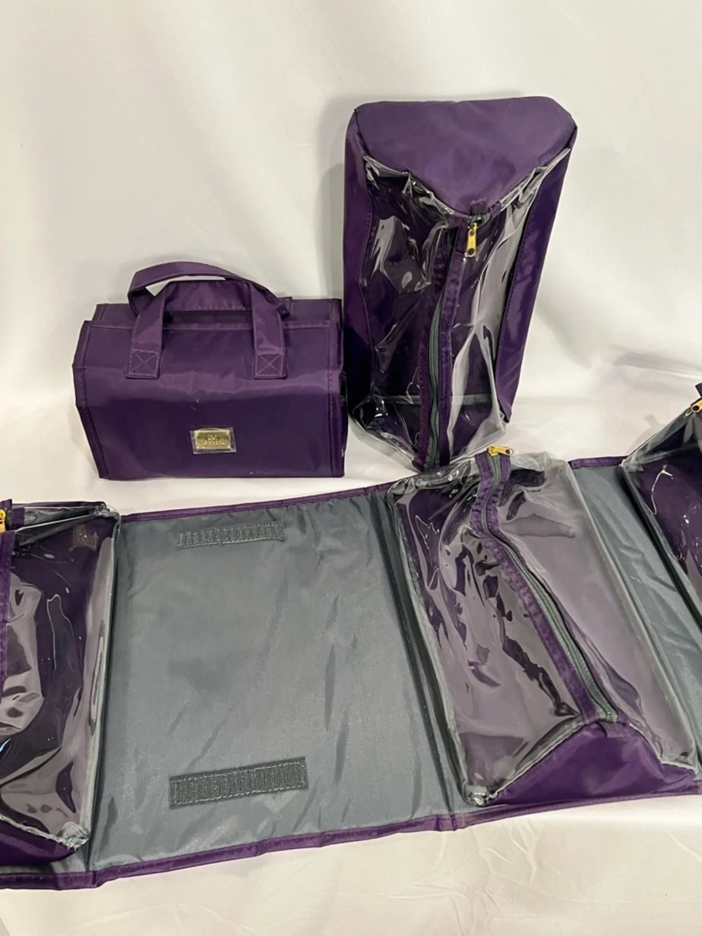 JM New York Purple Nylon Travel Set